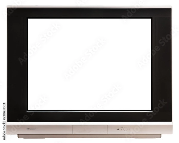 Obraz Old LCD TV with white screen.