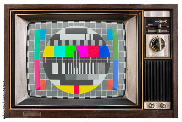 Obraz Old TV with glitch screen.  Include TV Screen Texture