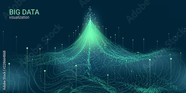 Obraz Abstract 3D Big Data Visualization.