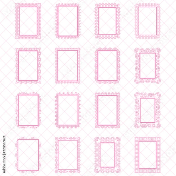 Obraz Elegant Lace Border Frames laser cut Picture Frames