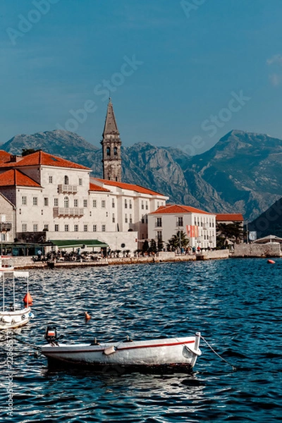 Fototapeta View of the village of Perast. Montenegro