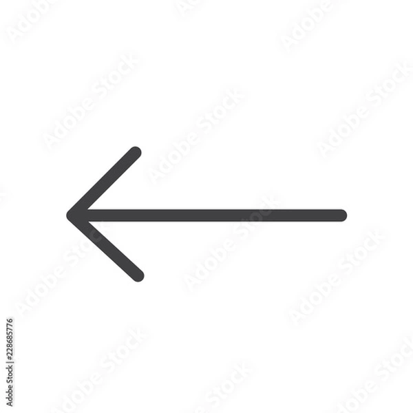 Fototapeta Back vector icon