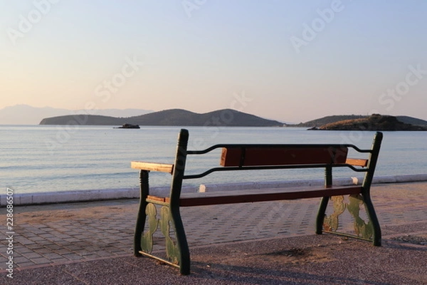 Fototapeta bench on the beach