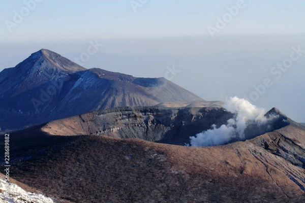 Obraz 新燃岳と高千穂峰