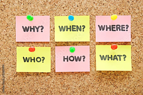 Fototapeta notes with faq