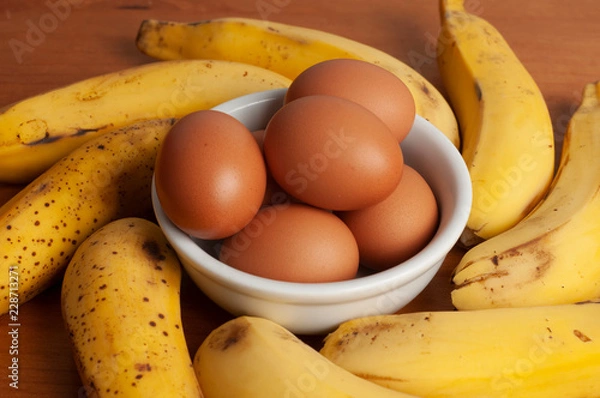 Obraz eggs and banana