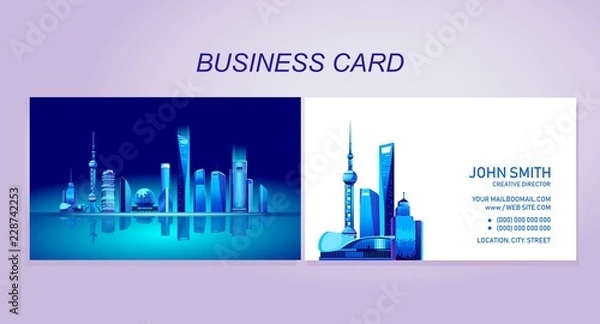 Obraz Business card city
