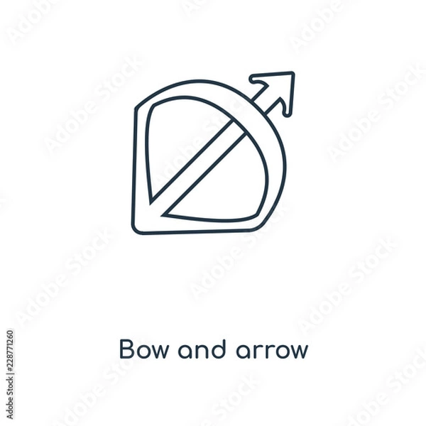 Fototapeta bow and arrow icon vector