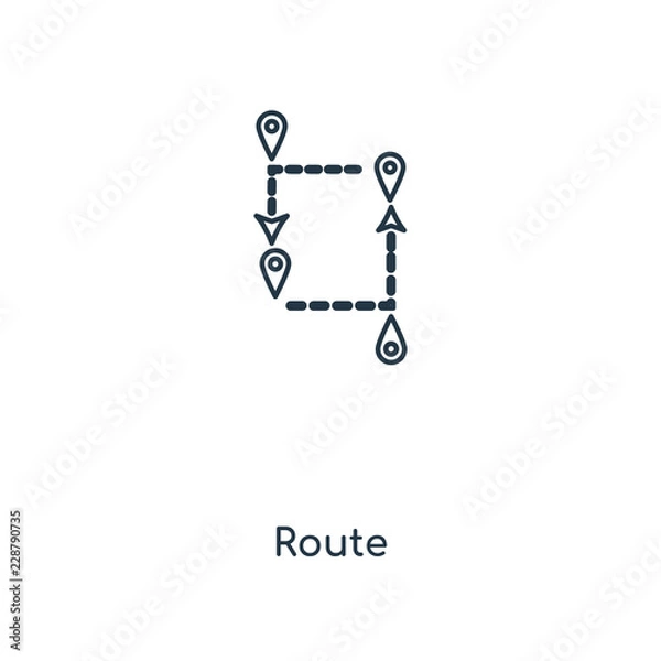 Fototapeta route icon vector