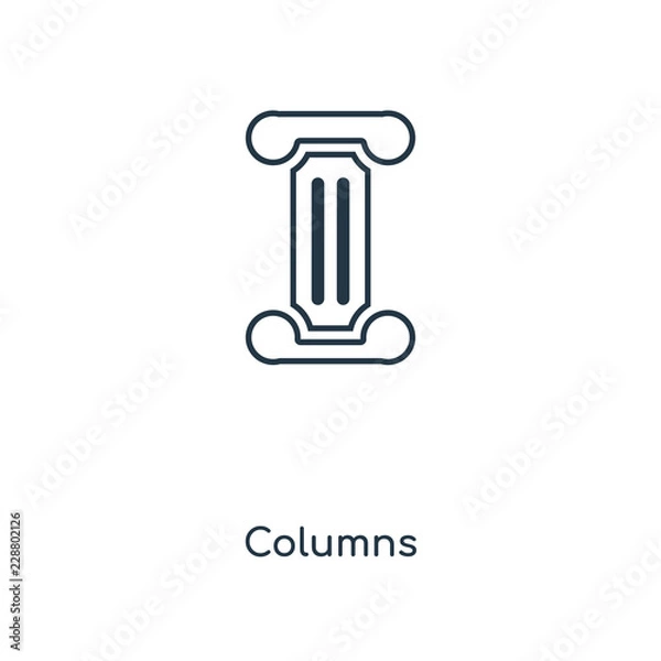 Fototapeta columns icon vector