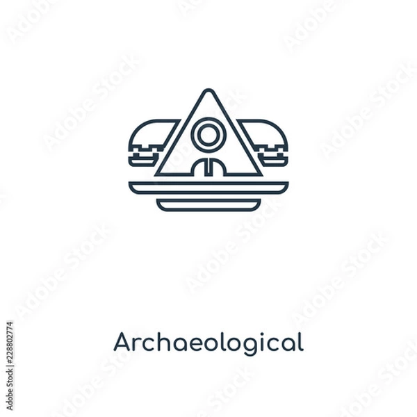 Fototapeta archaeological icon vector