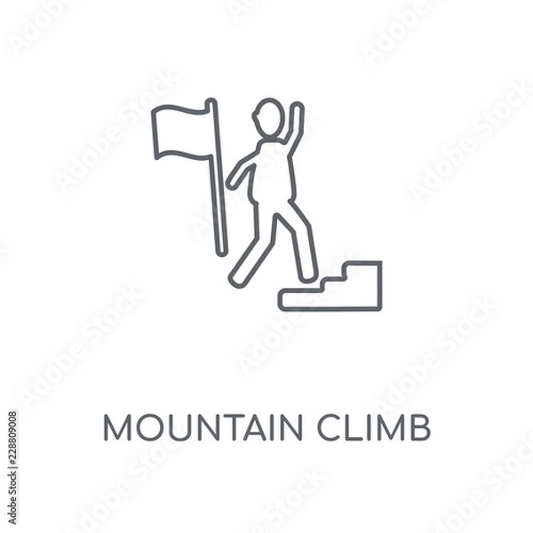 Fototapeta mountain climb icon