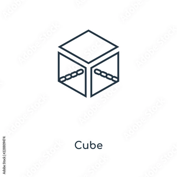 Fototapeta cube icon vector