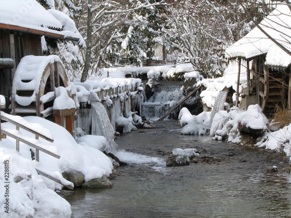 Obraz a water mill in winter
