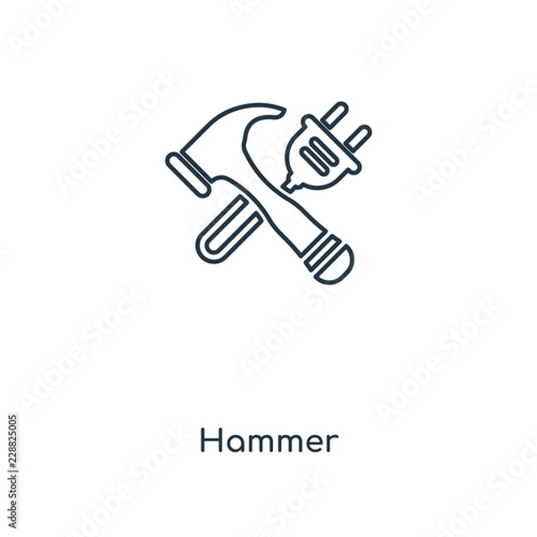 Obraz hammer icon vector
