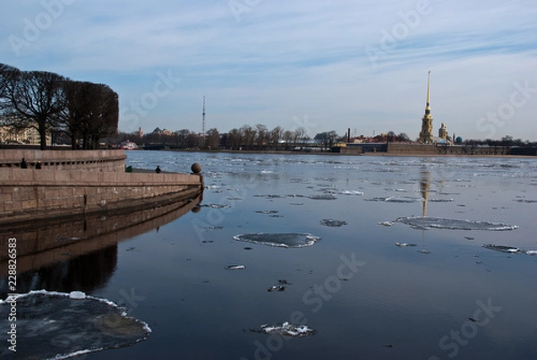 Obraz Eis auf der Newa