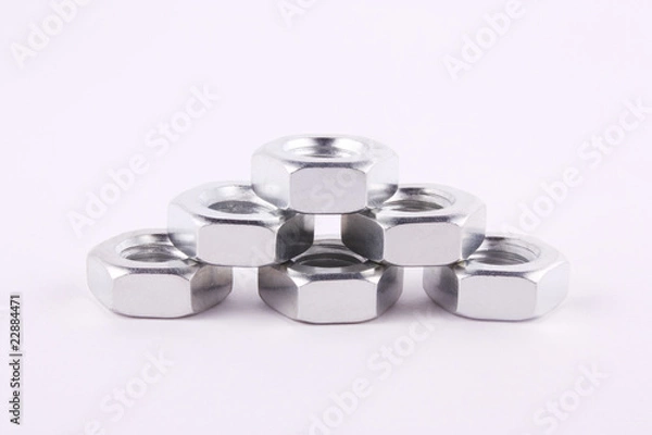 Fototapeta Pyramide aus Muttern