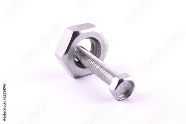 Fototapeta Schraube mit zu großer Mutter