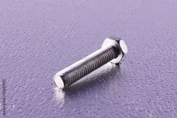 Fototapeta Schraube auf Metall