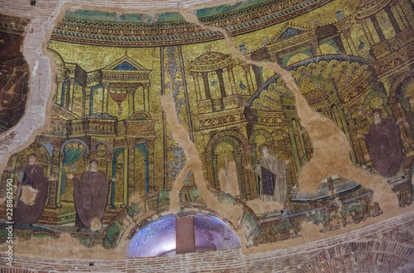 Obraz Mosaic on dome inside of Rotunda of Galerius, Thessaloniki, Greece