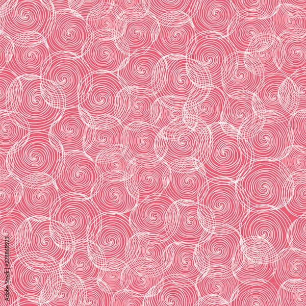 Obraz Hand- drawn abstract seamless background pattern. Waves, curls, swirls theme. Vector illustration