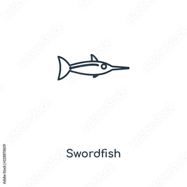 Fototapeta swordfish icon vector