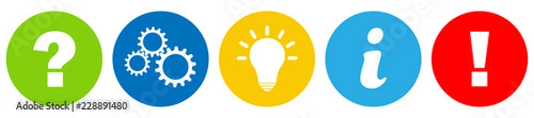 Fototapeta Przyciski / znak zapytania / bieg / pomysł / informacja / uwaga / znak / symbol / proste