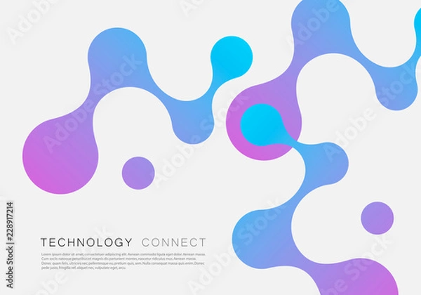Obraz Abstract molecules design