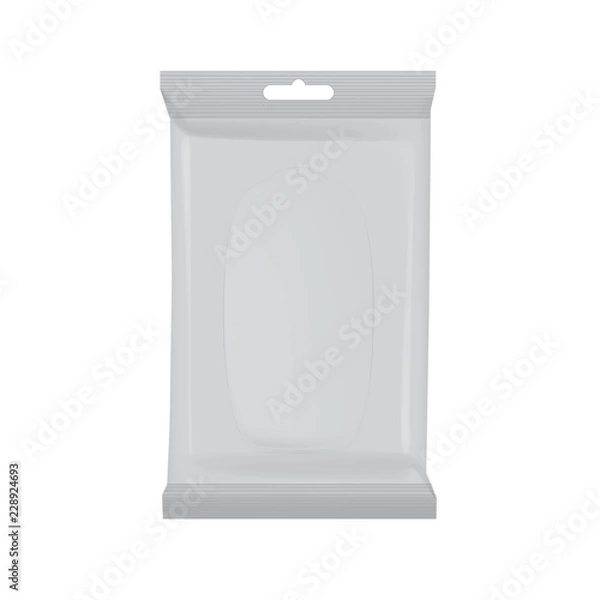 Fototapeta Wet wipes layout, with opening window transparent 
