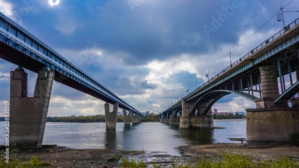 Fototapeta Two bridges over the river