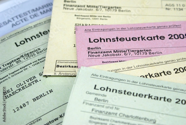 Obraz lohnsteuerkarte