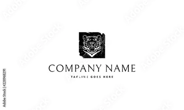 Fototapeta Strong Tiger vector logo image