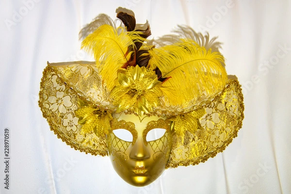 Obraz Venetian mask on white background