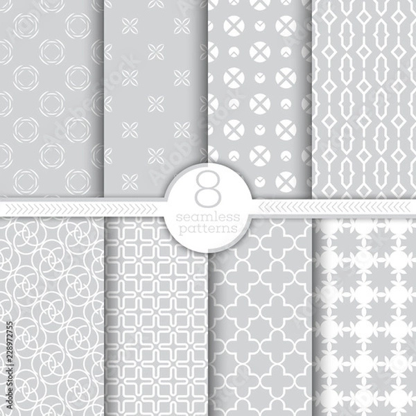 Obraz Set of vector seamless patterns