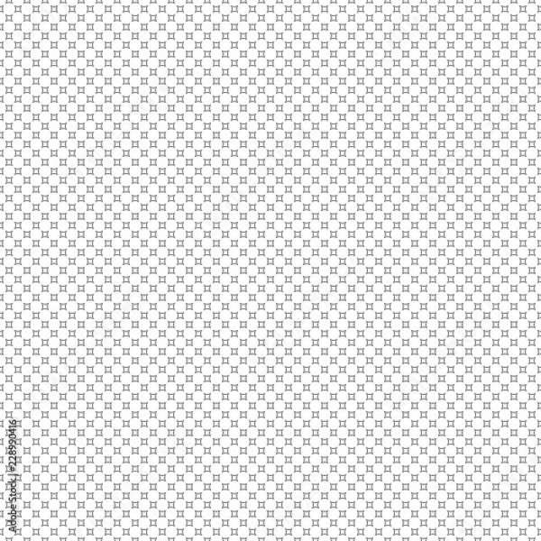 Fototapeta Modern stylish texture. Repeating circles background. Seamless abstract with black circles on white background