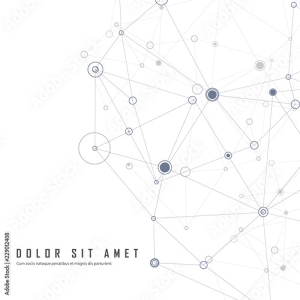 Fototapeta Abstract technology illustration and vector network connection and technology digital concept