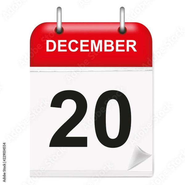 Obraz Daily calendar december 20