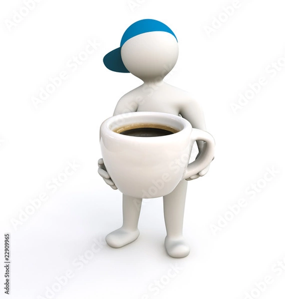 Fototapeta 3D Man Espresso