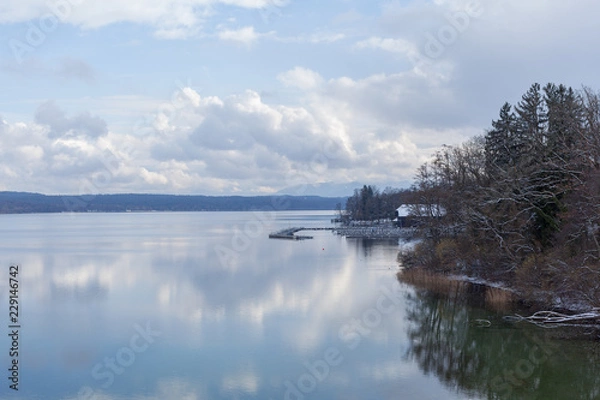 Obraz lake and clouds