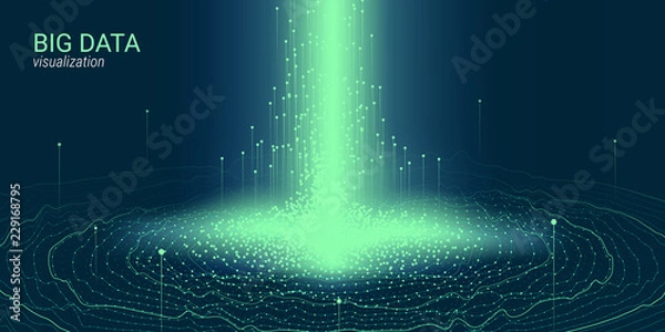 Obraz Abstract 3D Big Data Visualization.