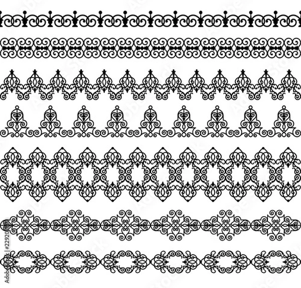 Fototapeta Set of borders