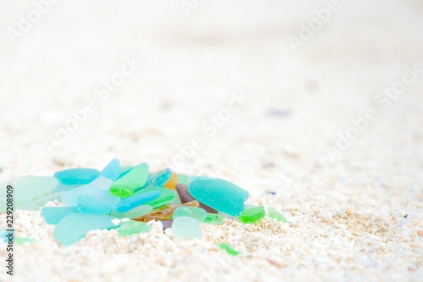 Fototapeta シーグラス　ビーチ　ガラス