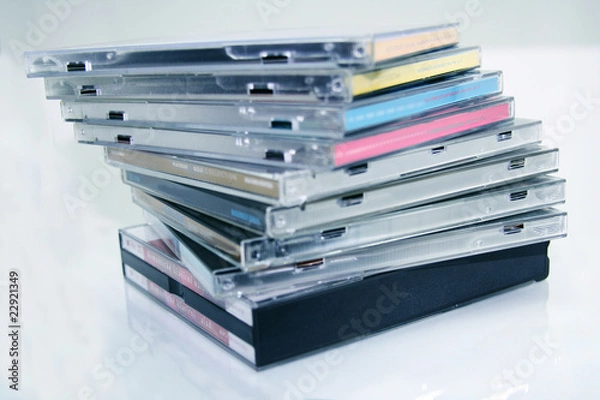 Obraz Stos płyt CD.
