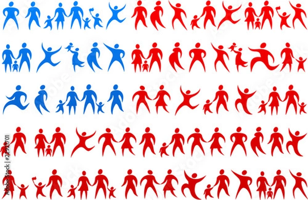 Fototapeta Human icons USA flag 2