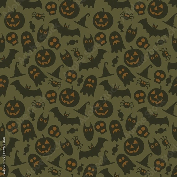 Fototapeta Halloween vector seamless pattern