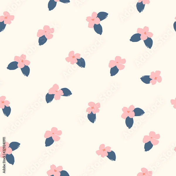 Fototapeta Floral abstract seamless pattern.