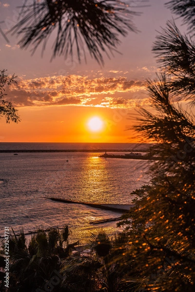 Fototapeta sunset on the beach