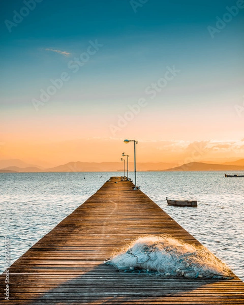 Fototapeta pier at sunset