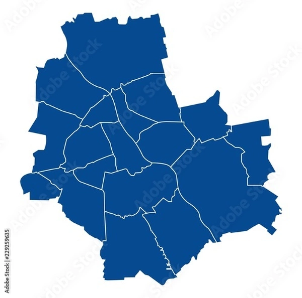 Obraz Mapa Warszawy