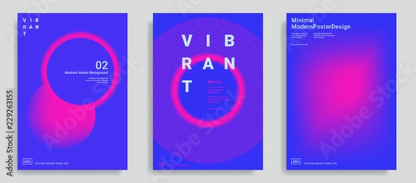 Obraz Set of trendy abstract design template